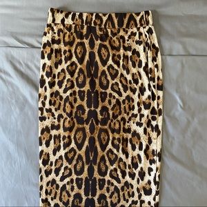 Mandee Leopard Print Bodycon Skirt